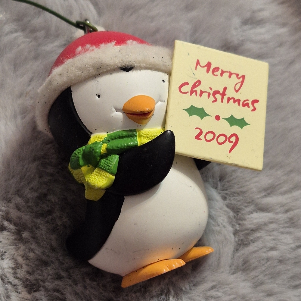 Hallmark 2009 Ornament "Sign of The Times" Penguin Christmas